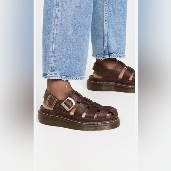 Dr. Martens Wrenlie brown Leather Fisherman Sandals Chunky . 9 - Picture 11 of 11
